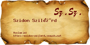 Szidon Szilárd névjegykártya
